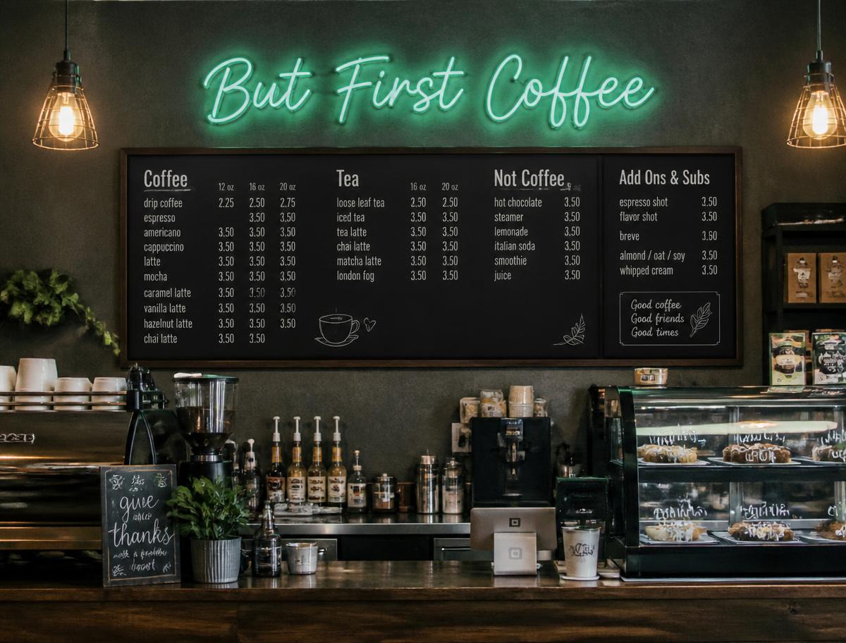 “But First, Coffee” Neon Sign