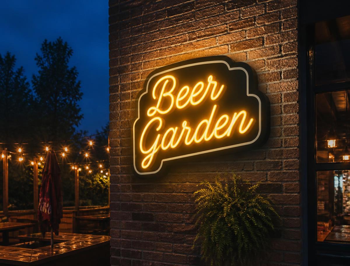 “Beer Garden” Outdoor Neon Sign