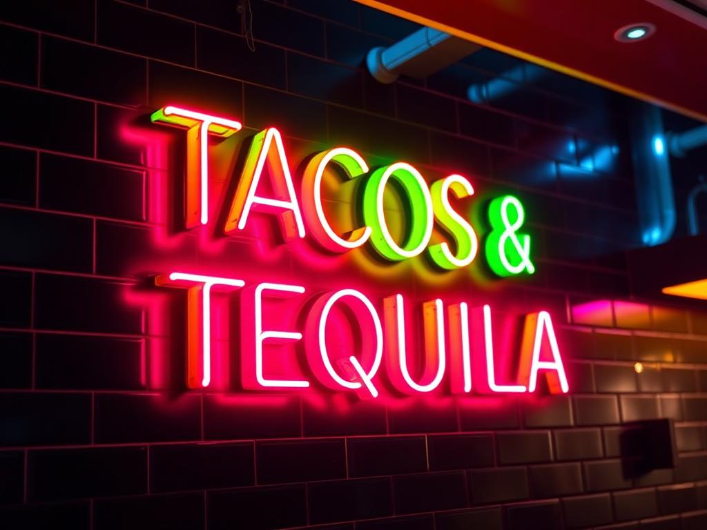 “Tacos & Tequila” Neon Sign